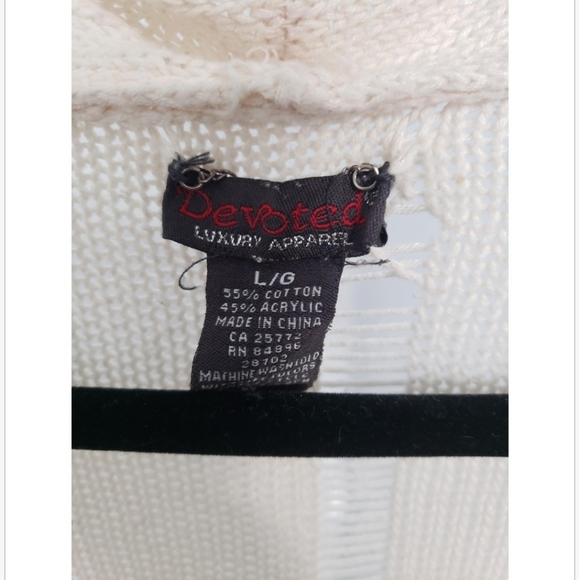 Distressed Cream Cardigan - Picture 2 of 3